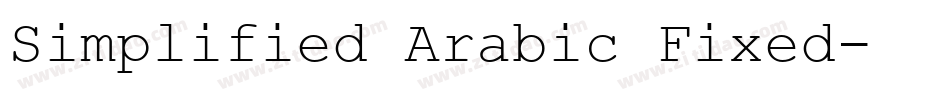 Simplified Arabic Fixed字体转换